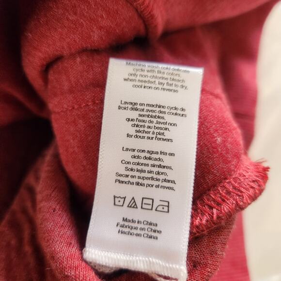 Lunya Lahgo Restore Double Faced Crew Sweatshirt Men Small Red NWOT - Picture 6 of 7